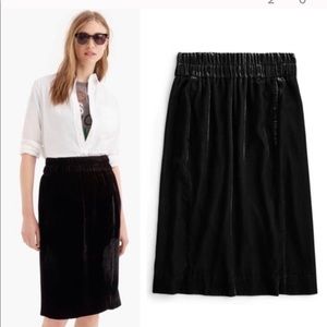 J. Crew Pull-on Velvet Pencil In Black W/ Pockets